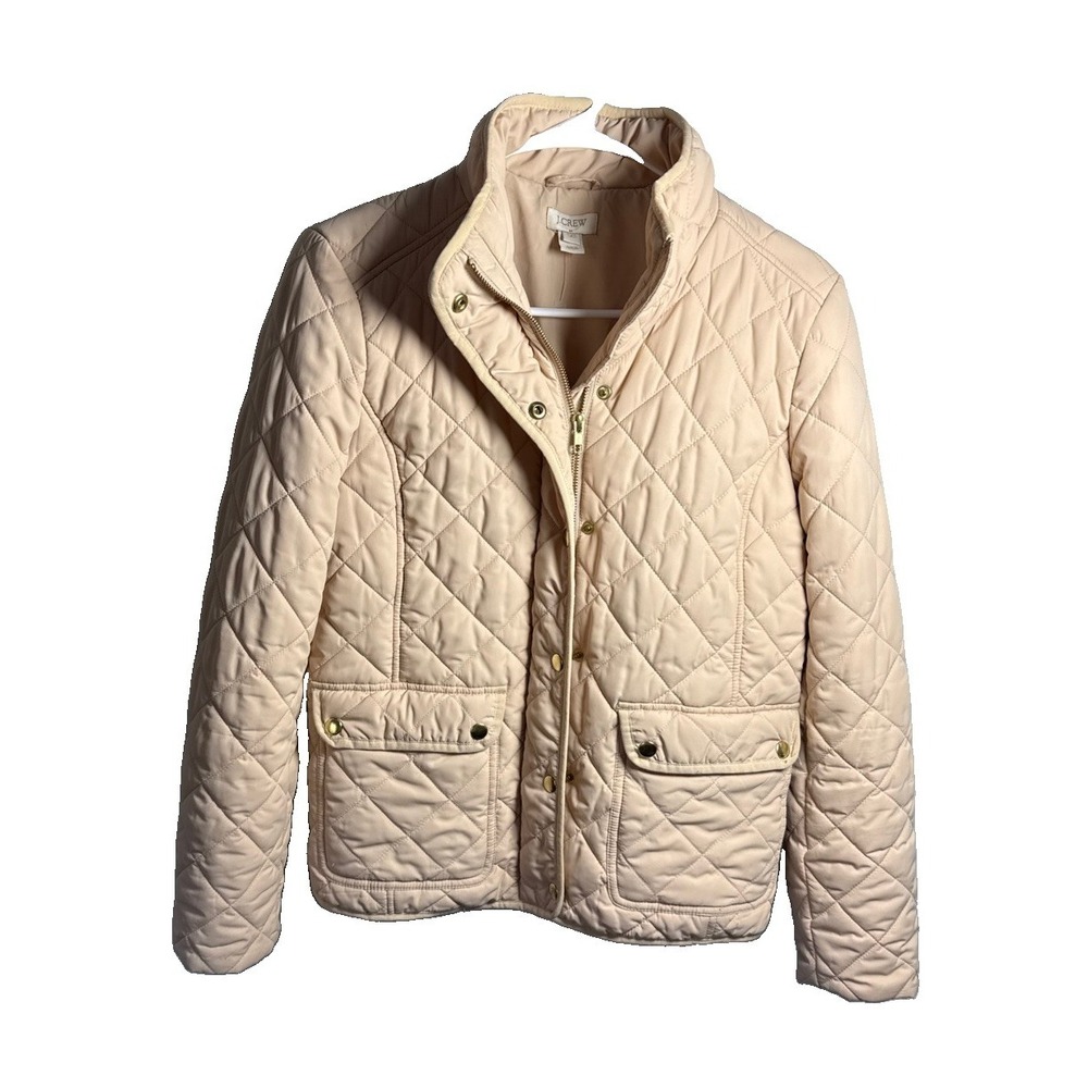 J.Crew Quilted Woman's Jacket Small Excellent Fall Jacket Crew Neck